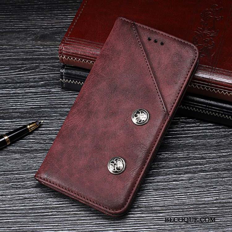 Nokia 6.2 Coque Magnétisme Vintage Étui En Cuir Support Protection Housse