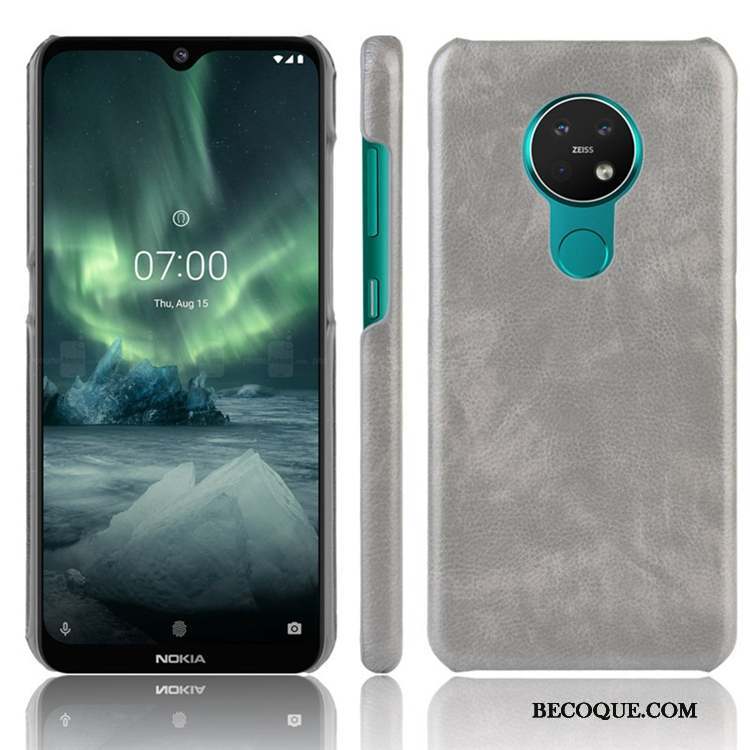 Nokia 6.2 Coque Sac Bleu Cuir Personnalité Incassable Couvercle Arrière