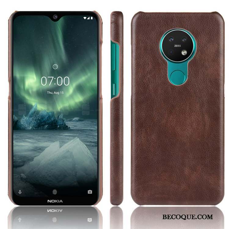 Nokia 6.2 Coque Sac Bleu Cuir Personnalité Incassable Couvercle Arrière