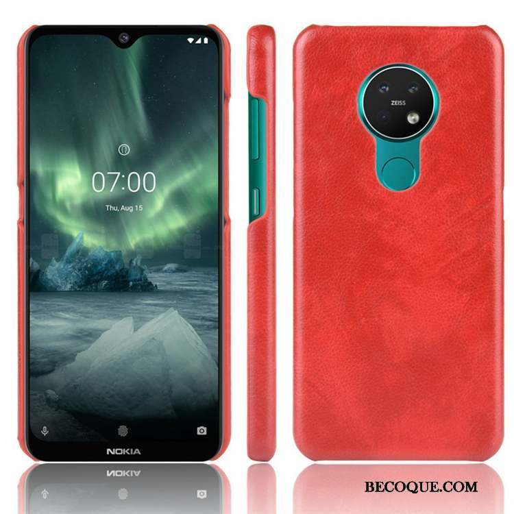 Nokia 6.2 Coque Sac Bleu Cuir Personnalité Incassable Couvercle Arrière