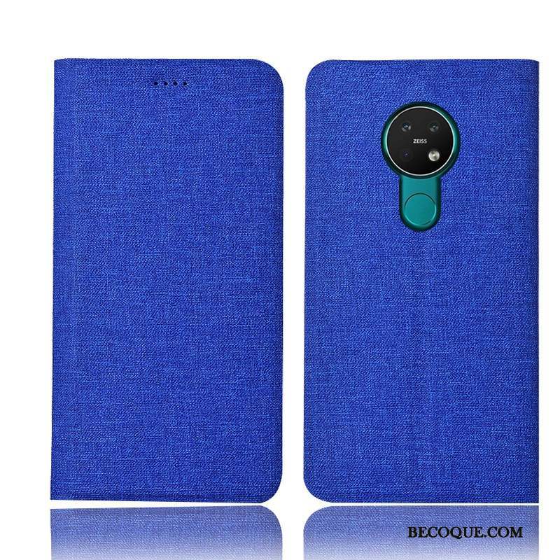 Nokia 6.2 Housse Incassable Coque De Téléphone Bleu Lin Étui