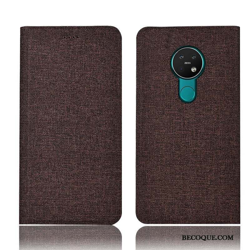 Nokia 6.2 Housse Incassable Coque De Téléphone Bleu Lin Étui