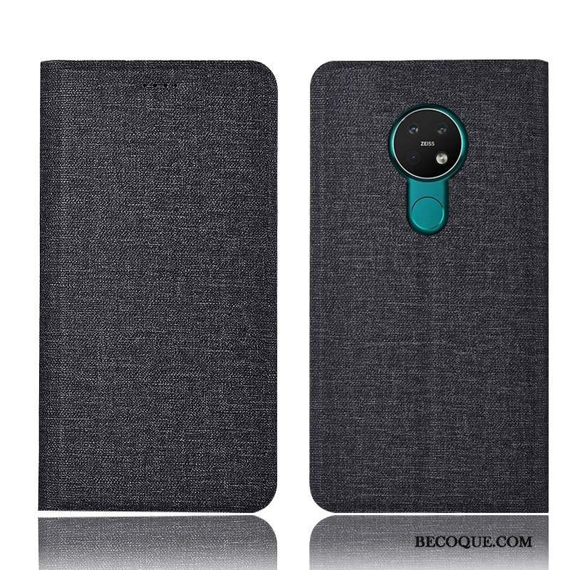 Nokia 6.2 Housse Incassable Coque De Téléphone Bleu Lin Étui