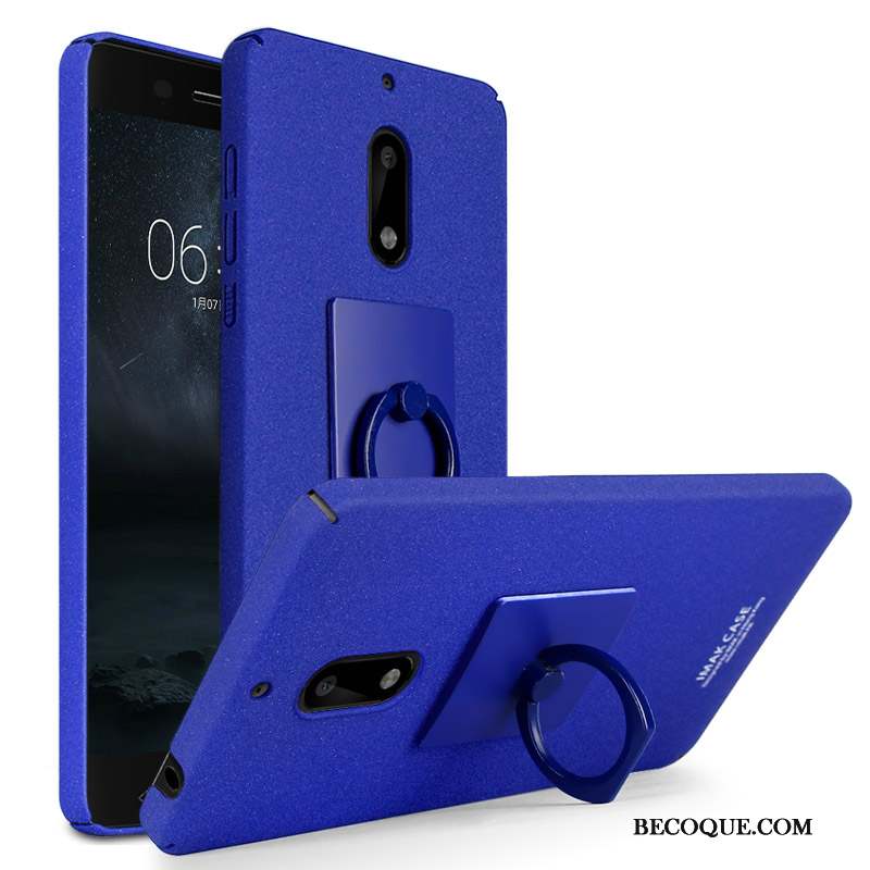 Nokia 6 Coque Délavé En Daim Tout Compris Incassable Noir Téléphone Portable Étui