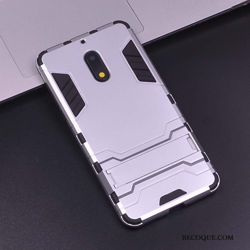 Nokia 6 Coque Fluide Doux Difficile Anneau Personnalité Tout Compris Étui