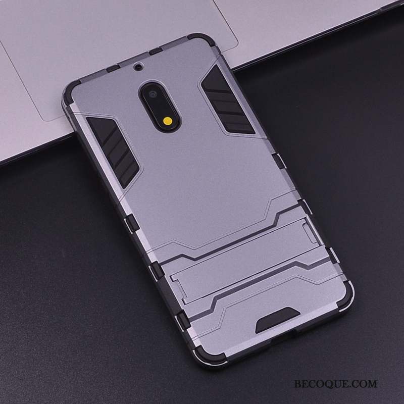 Nokia 6 Coque Fluide Doux Difficile Anneau Personnalité Tout Compris Étui