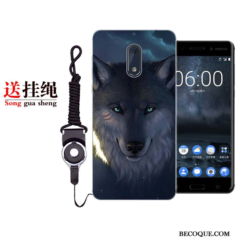 Nokia 6 Coque Gris Incassable Étui Protection Tout Compris Fluide Doux