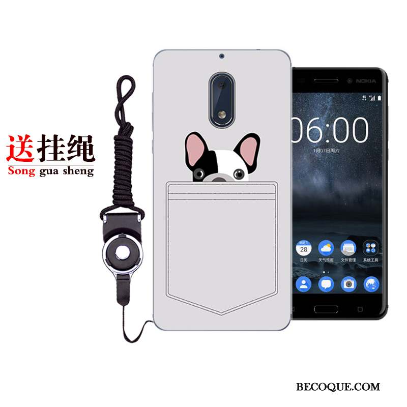 Nokia 6 Coque Gris Incassable Étui Protection Tout Compris Fluide Doux