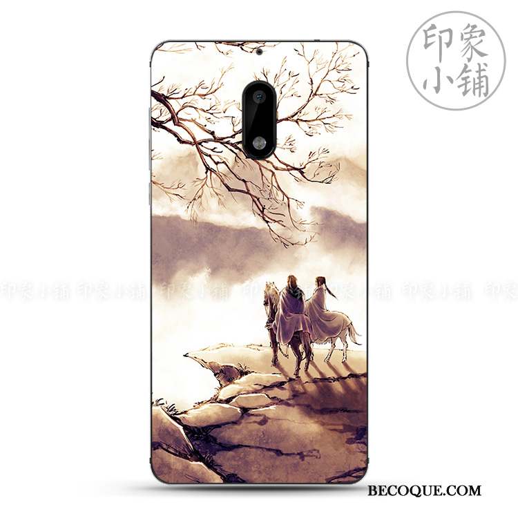 Nokia 6 Coque Incassable Très Mince Frais Fluide Doux Tout Compris Protection