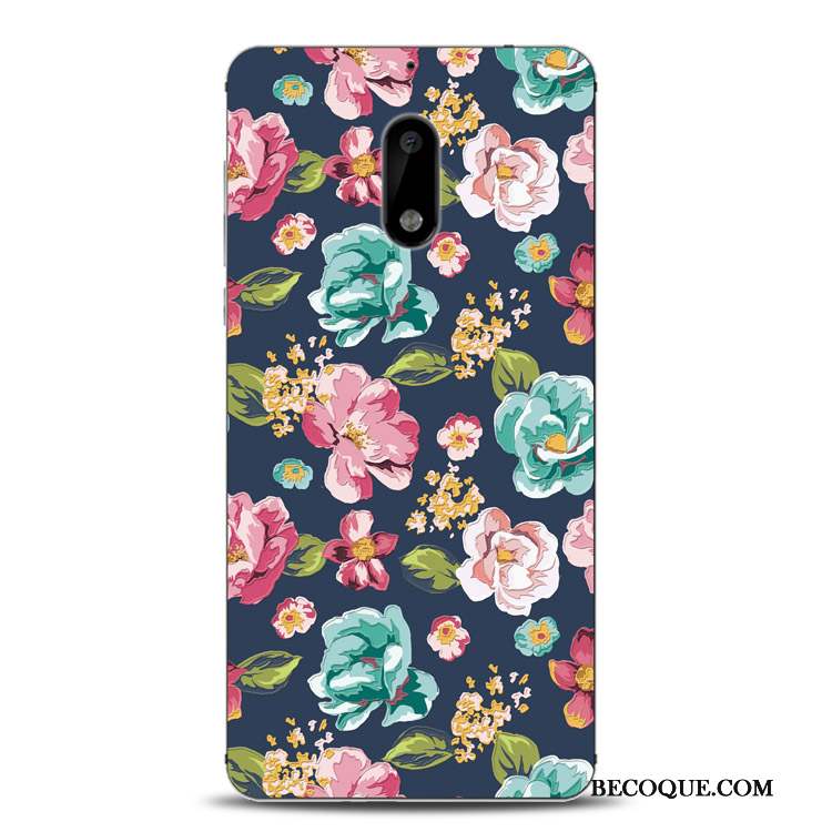 Nokia 6 Coque Silicone Protection Fluide Doux Fleur Tout Compris Gaufrage