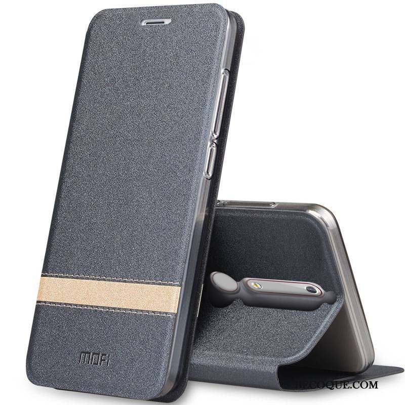 Nokia 6 Coque Étui Fluide Doux Gris Protection Silicone Housse