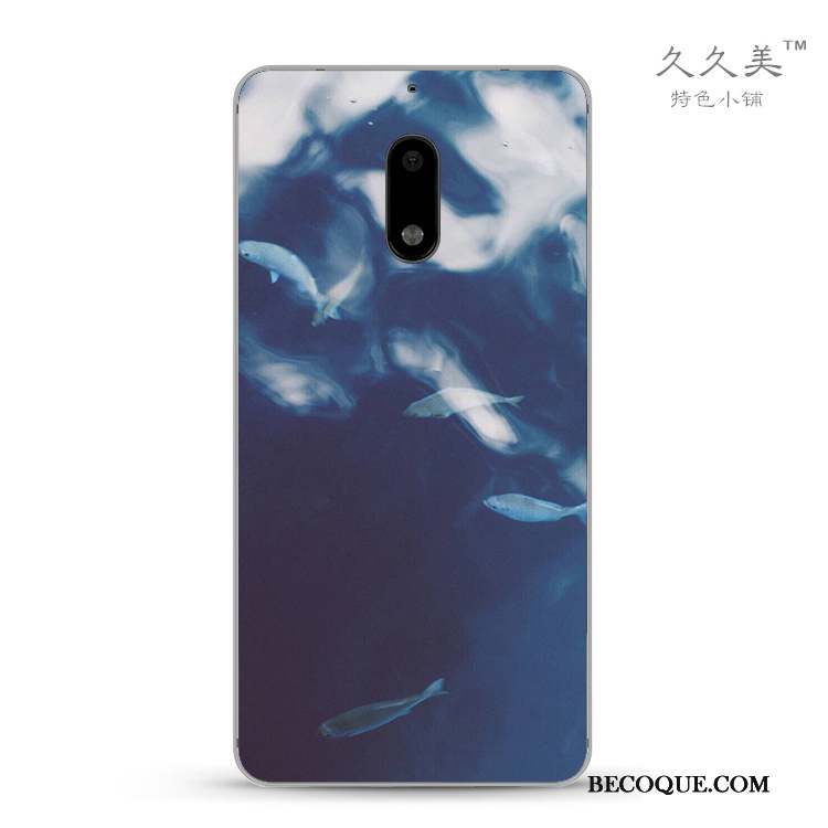 Nokia 6 Coque Étui Tout Compris Protection Transparent Abstrait Paysage