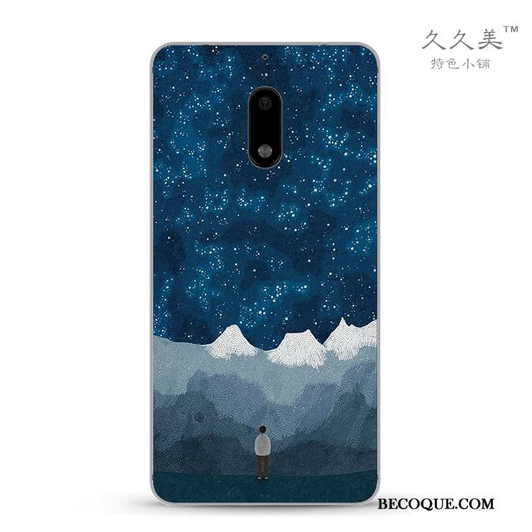 Nokia 6 Coque Étui Tout Compris Protection Transparent Abstrait Paysage