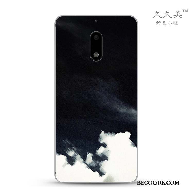 Nokia 6 Coque Étui Tout Compris Protection Transparent Abstrait Paysage