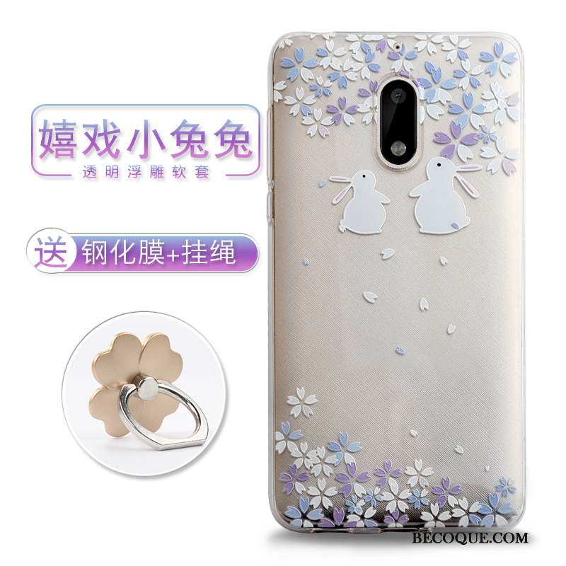 Nokia 6 Fleurs Incassable Tendance Coque De Téléphone Gaufrage Vert
