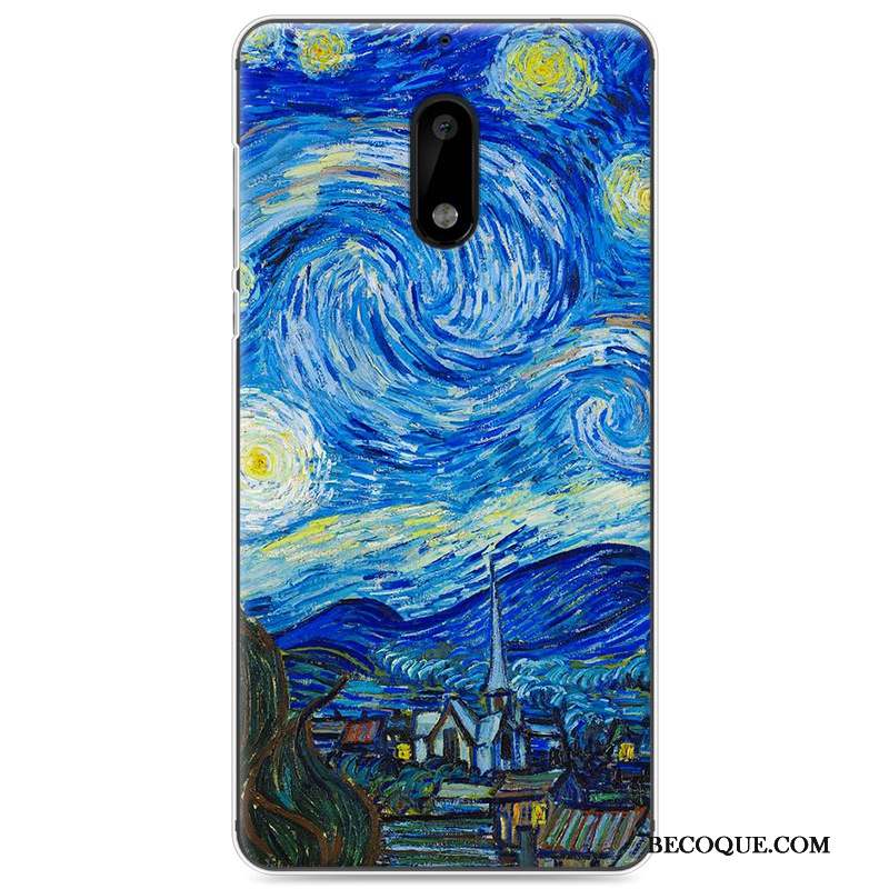 Nokia 6 Fluide Doux Charmant Personnalité Peinture Coque Tout Compris