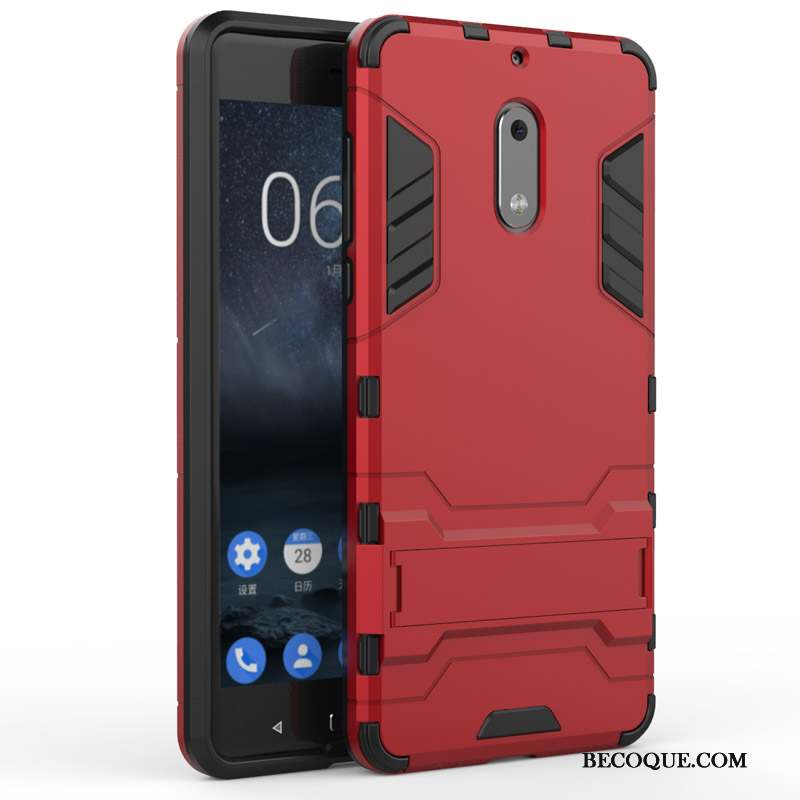 Nokia 6 Support Difficile Protection Coque Délavé En Daim De Téléphone