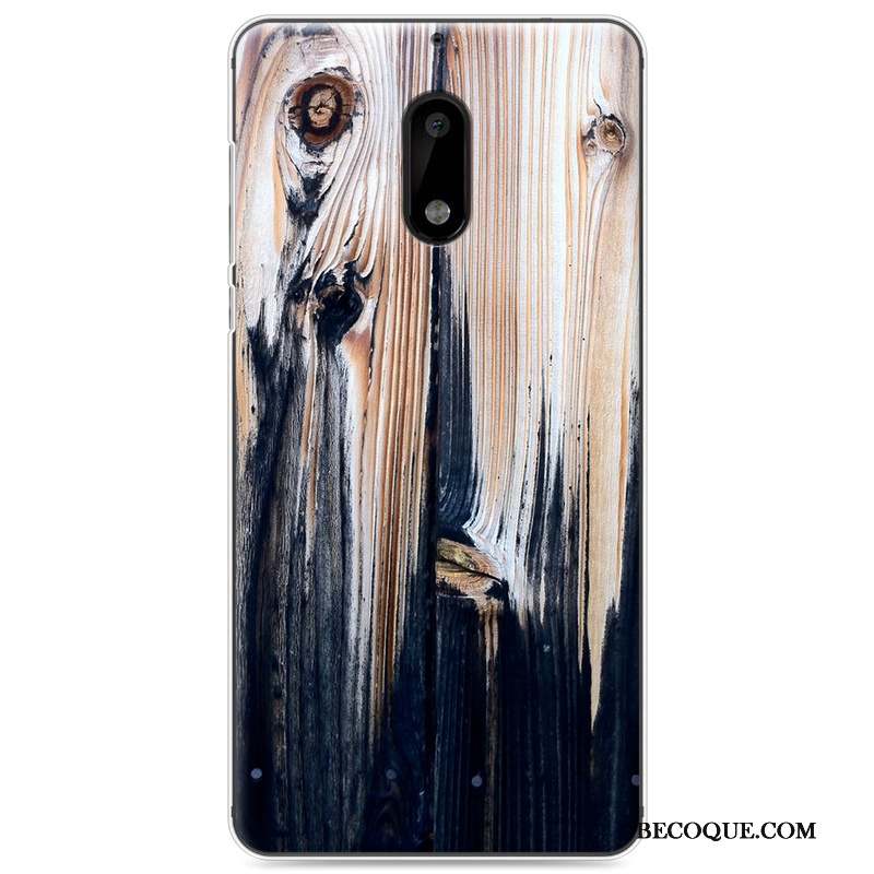 Nokia 6 Vintage Peinture Bois Protection Coque Tout Compris