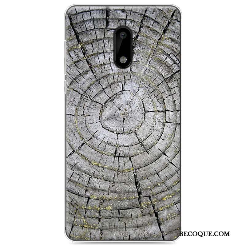 Nokia 6 Vintage Peinture Bois Protection Coque Tout Compris