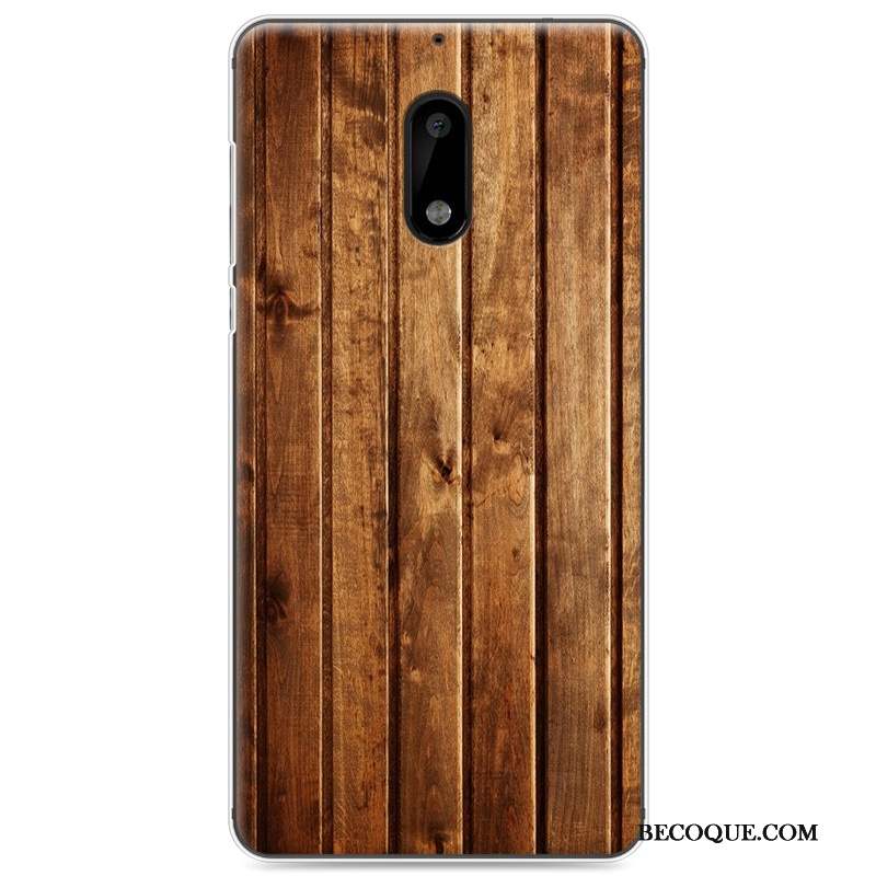 Nokia 6 Vintage Peinture Bois Protection Coque Tout Compris