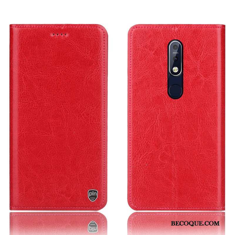 Nokia 7.1 Coque De Téléphone Modèle Fleurie Gris Étui En Cuir Protection Housse