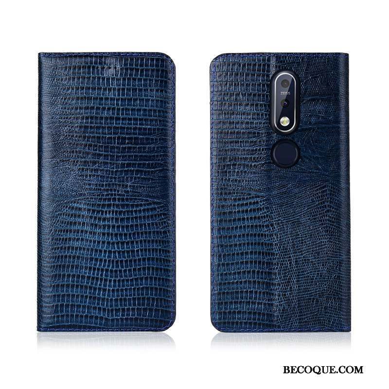 Nokia 7.1 Coque Noir Silicone Incassable Clamshell Téléphone Portable Protection