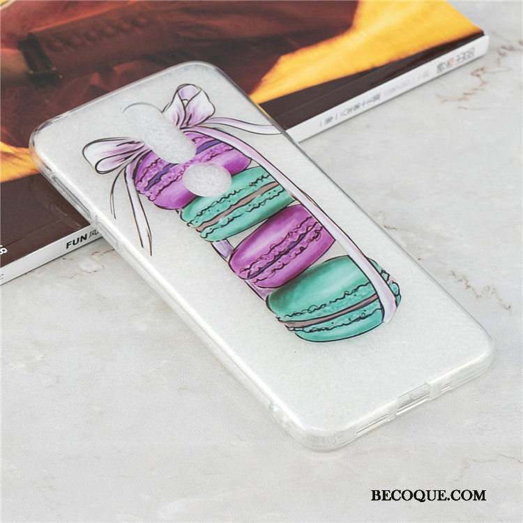 Nokia 7.1 Dessin Animé Coque De Téléphone Transparent Ornements Suspendus Étui Incassable