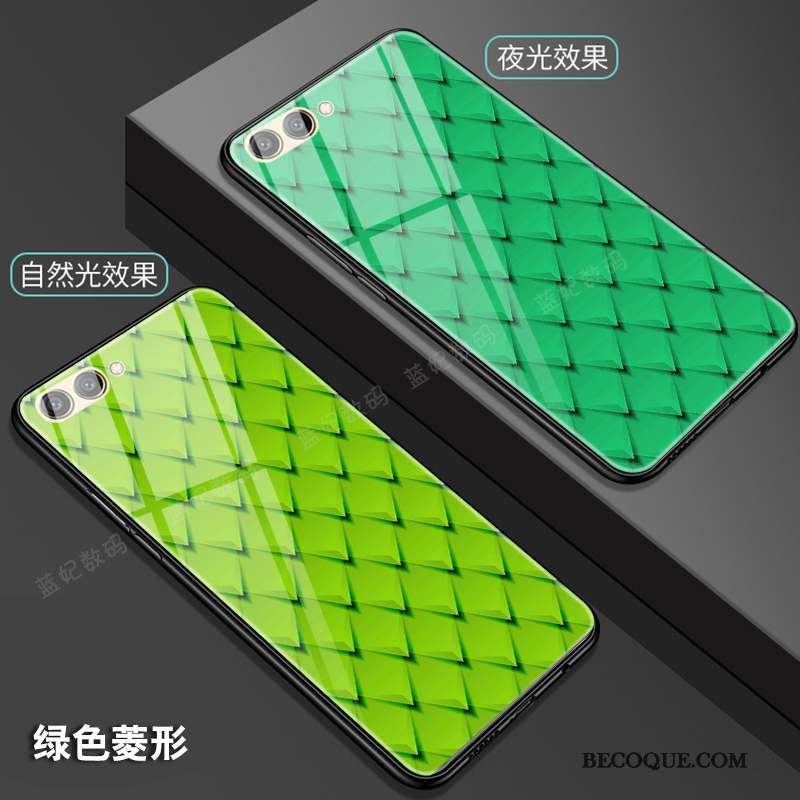 Nokia 7.1 Noir Losange Frais Vert Rat Coque De Téléphone