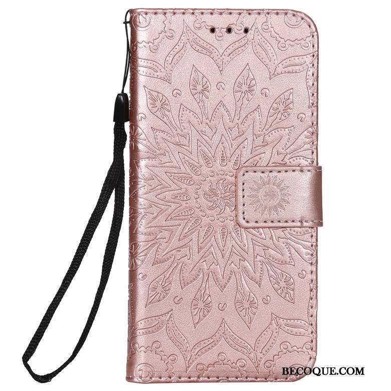 Nokia 7.1 Protection Fluide Doux Coque De Téléphone Rose Étui En Cuir Housse