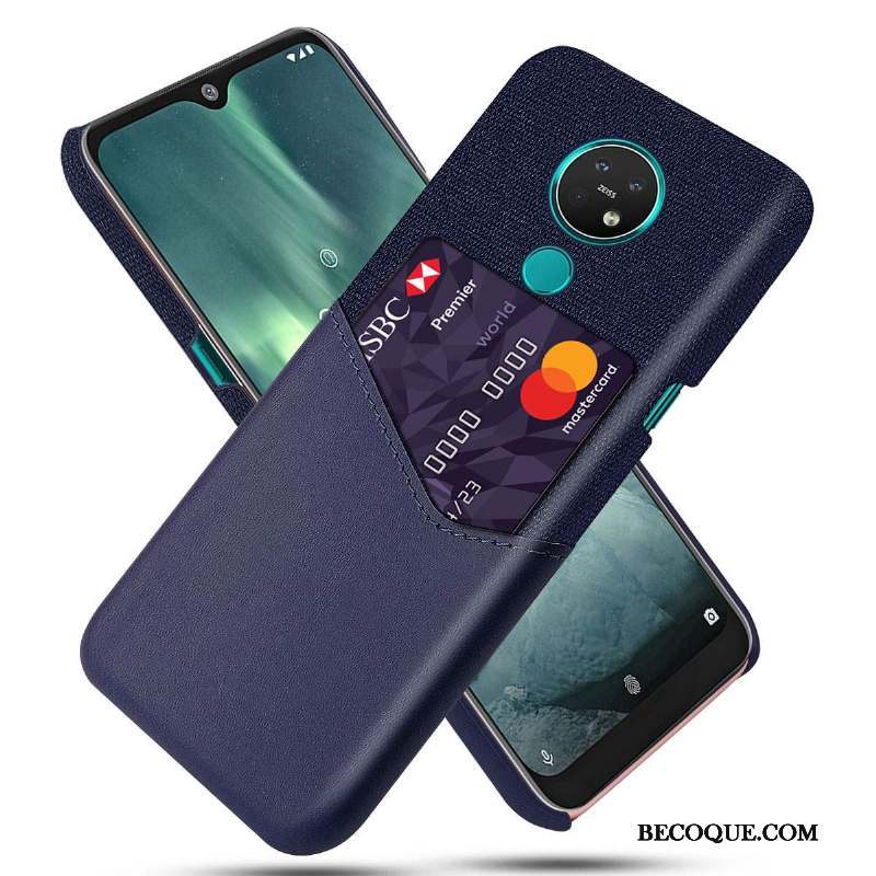 Nokia 7.2 Coque Qualité Personnalité Protection Incassable Cuir Carte