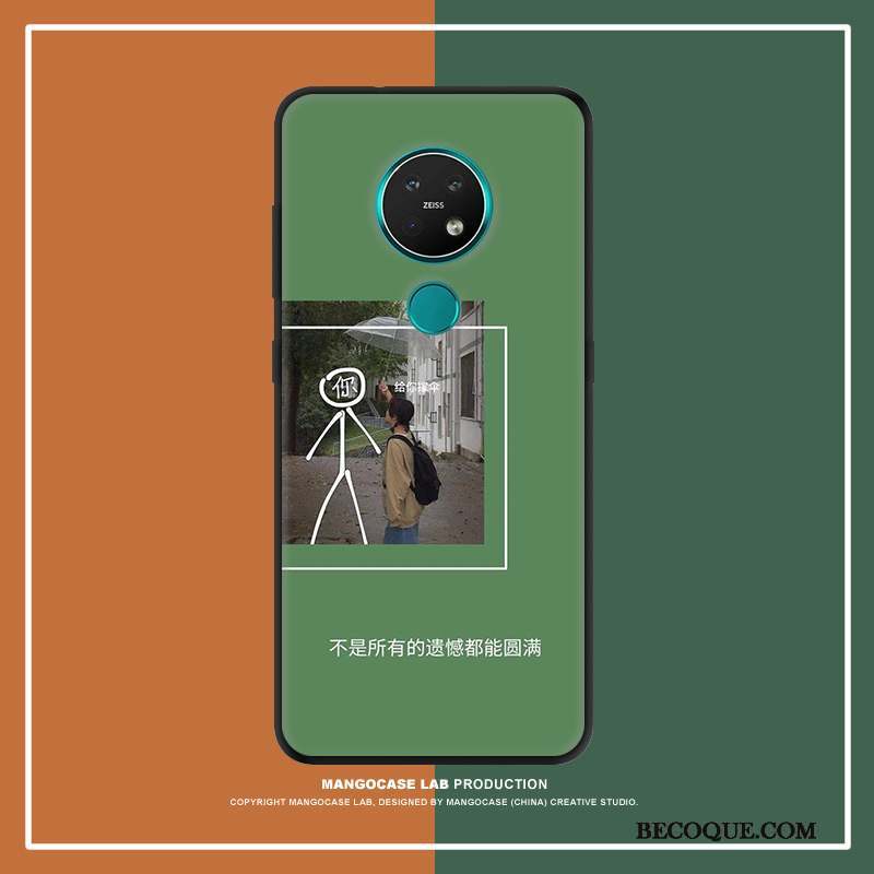 Nokia 7.2 Incassable Coque De Téléphone Art Personnalité Vert Tendance