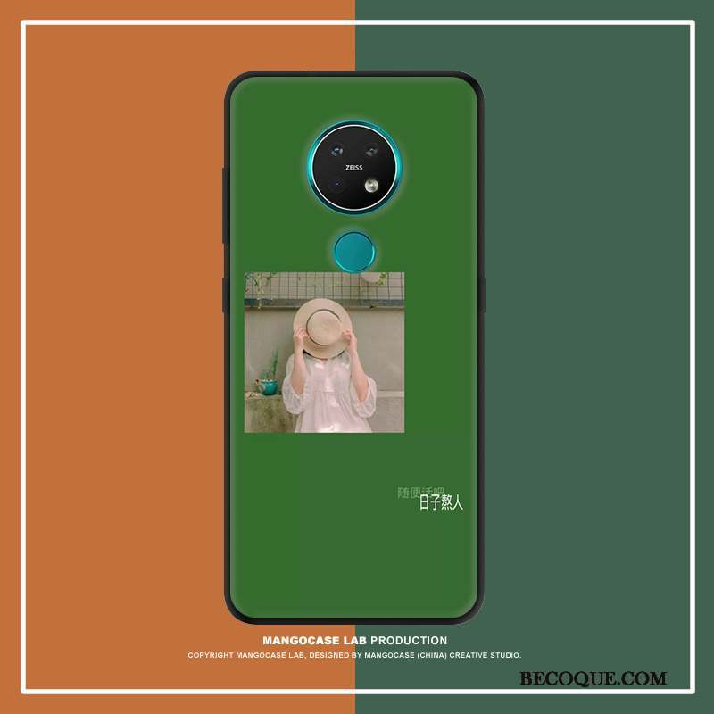 Nokia 7.2 Incassable Coque De Téléphone Art Personnalité Vert Tendance