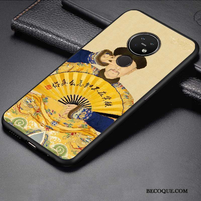 Nokia 7.2 Incassable Coque De Téléphone Dessin Animé Fluide Doux Personnalité Jaune