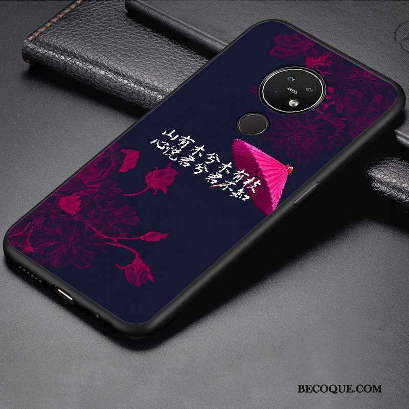 Nokia 7.2 Rouge Dessin Animé Coque De Téléphone Silicone Fluide Doux Créatif