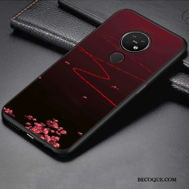 Nokia 7.2 Rouge Dessin Animé Coque De Téléphone Silicone Fluide Doux Créatif