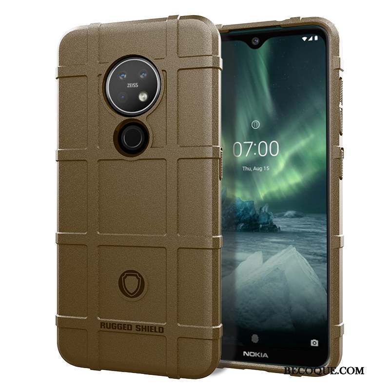 Nokia 7.2 Silicone Fluide Doux Simple Coque De Téléphone Pu Délavé En Daim