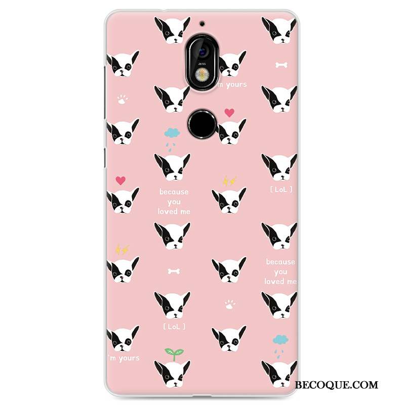 Nokia 7 Coque Incassable Protection Fluide Doux Violet Tendance Dessin Animé