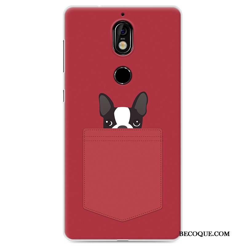 Nokia 7 Coque Incassable Protection Fluide Doux Violet Tendance Dessin Animé