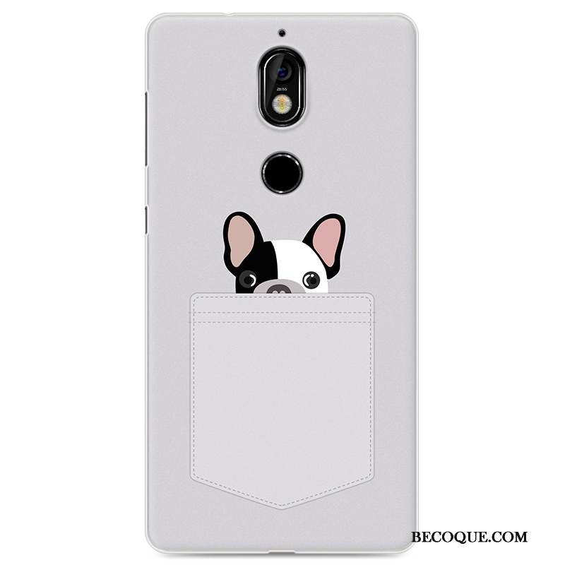 Nokia 7 Coque Incassable Protection Fluide Doux Violet Tendance Dessin Animé