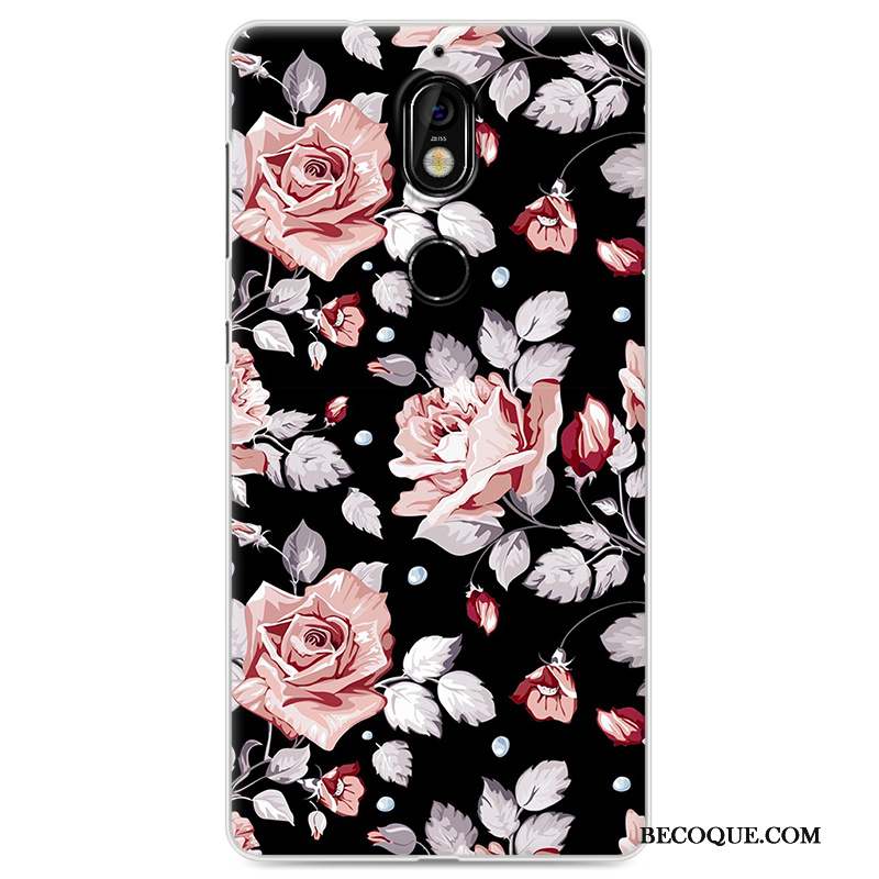 Nokia 7 Coque Incassable Protection Fluide Doux Violet Tendance Dessin Animé