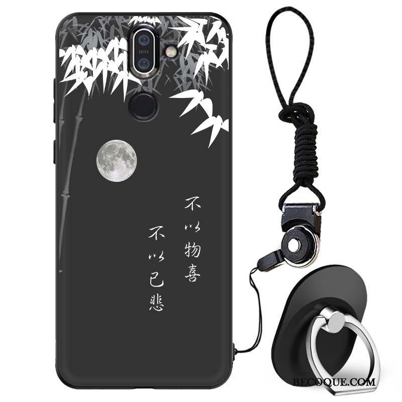 Nokia 7 Plus Coque Protection Marque De Tendance Personnalité Fluide Doux Noir Mode