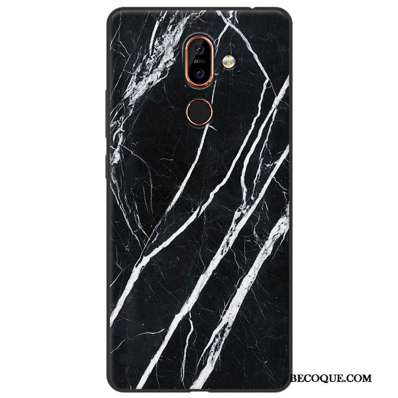 Nokia 7 Plus Fluide Doux Grain De Bois Coque De Téléphone Protection Tout Compris Étui