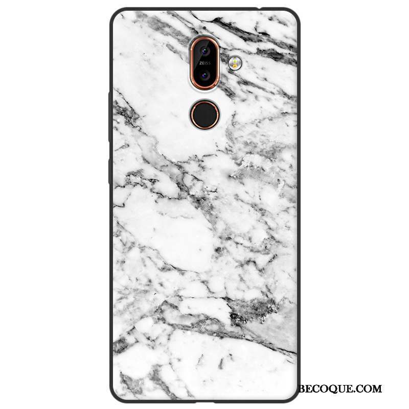 Nokia 7 Plus Fluide Doux Grain De Bois Coque De Téléphone Protection Tout Compris Étui