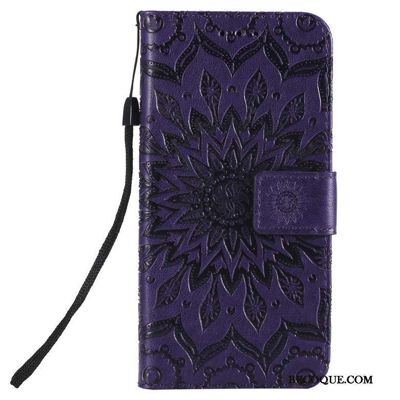 Nokia 7 Plus Fluide Doux Protection Housse Étui En Cuir Violet Coque De Téléphone