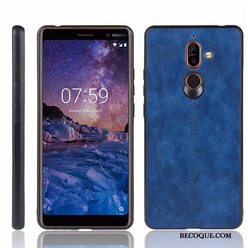 Nokia 7 Plus Incassable Coque De Téléphone Bleu Étui Protection Téléphone Portable