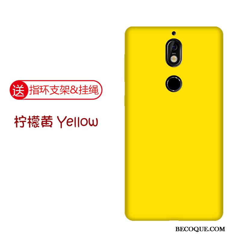 Nokia 7 Tout Compris Fluide Doux Coque De Téléphone Silicone Jaune Étui