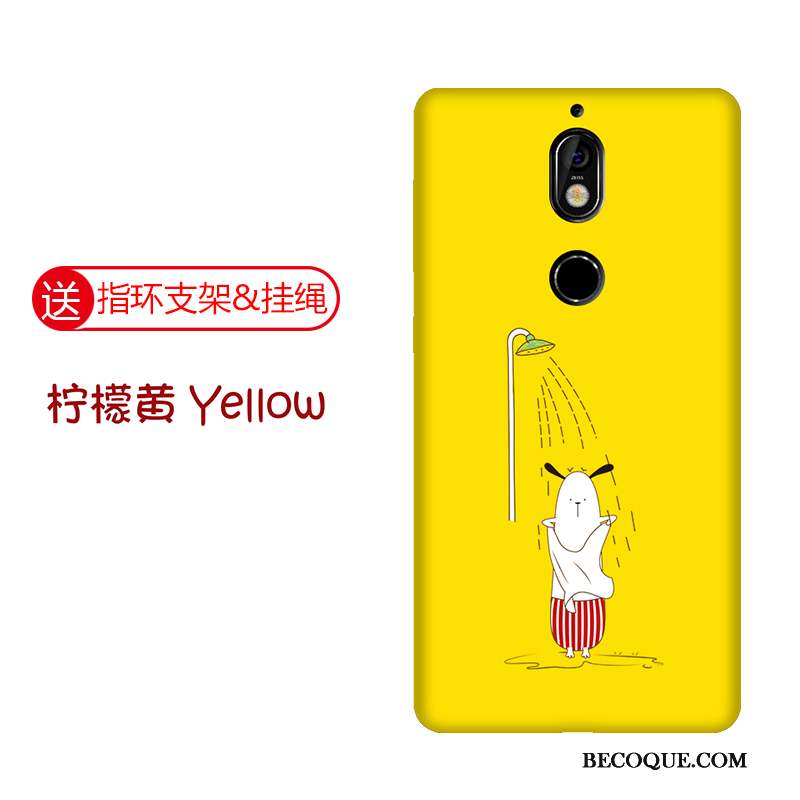 Nokia 7 Tout Compris Fluide Doux Coque De Téléphone Silicone Jaune Étui