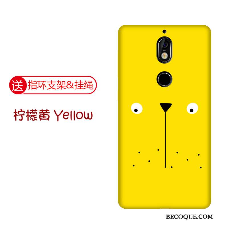 Nokia 7 Tout Compris Fluide Doux Coque De Téléphone Silicone Jaune Étui