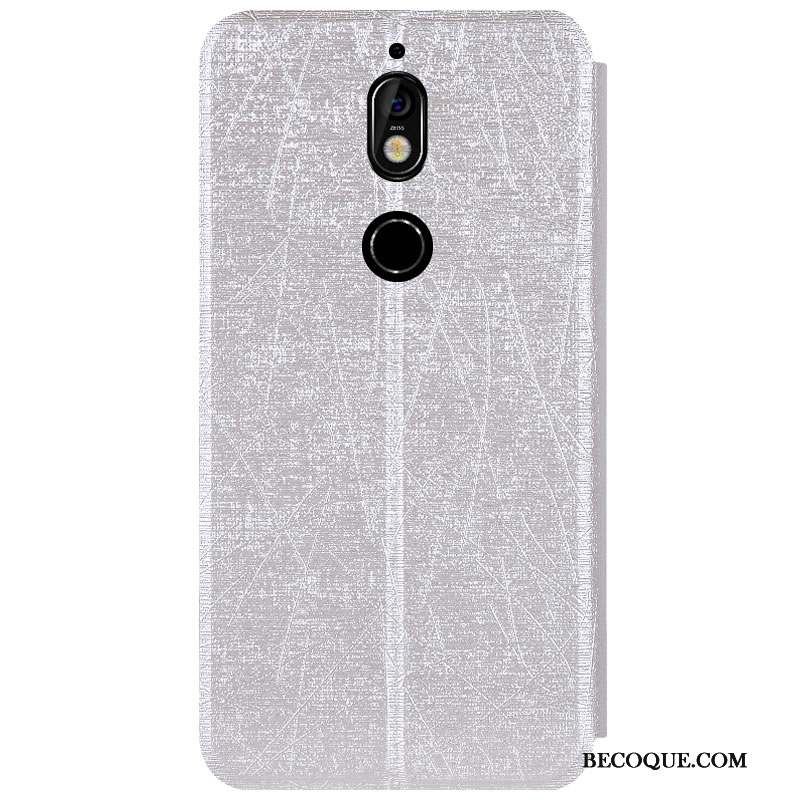 Nokia 7 Étui En Cuir Protection Couleur Incassable Rouge Coque De Téléphone