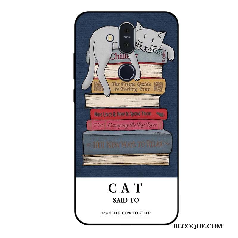 Nokia 8.1 Coque Personnalisé Incassable Tout Compris Dessin Animé Gris Silicone